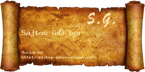 Sajtos Gábor névjegykártya