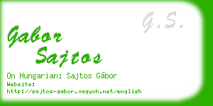 gabor sajtos business card